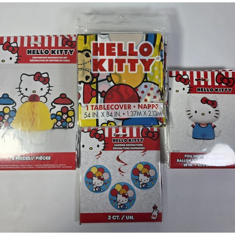 Hello Kitty Party Supplies Decorations Lot Table Covers Balloons Centerpieces